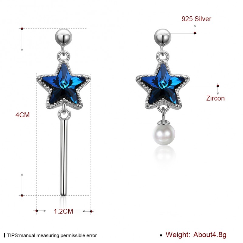 SILVER 925 EARRINGS WITH SWAROVSKI STONE