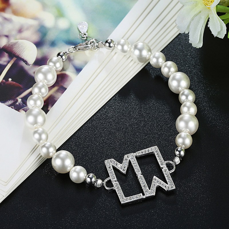 925 SILVER BRACELET WITH PEARL ELEMENT