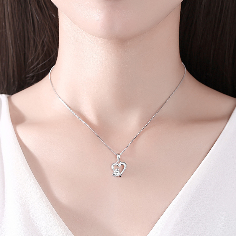 925 silver heart necklace