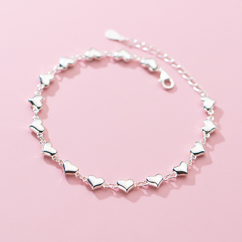925 silver heart bracelet