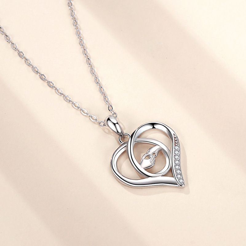 925 silver heart necklace
