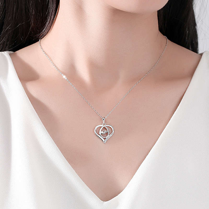 925 silver heart necklace