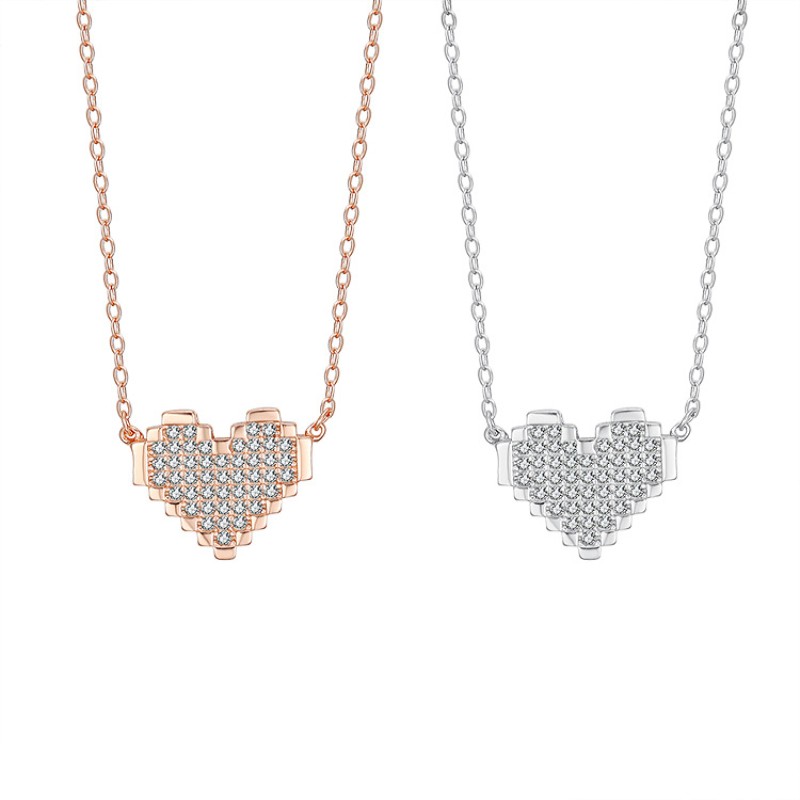925 silver heart necklace