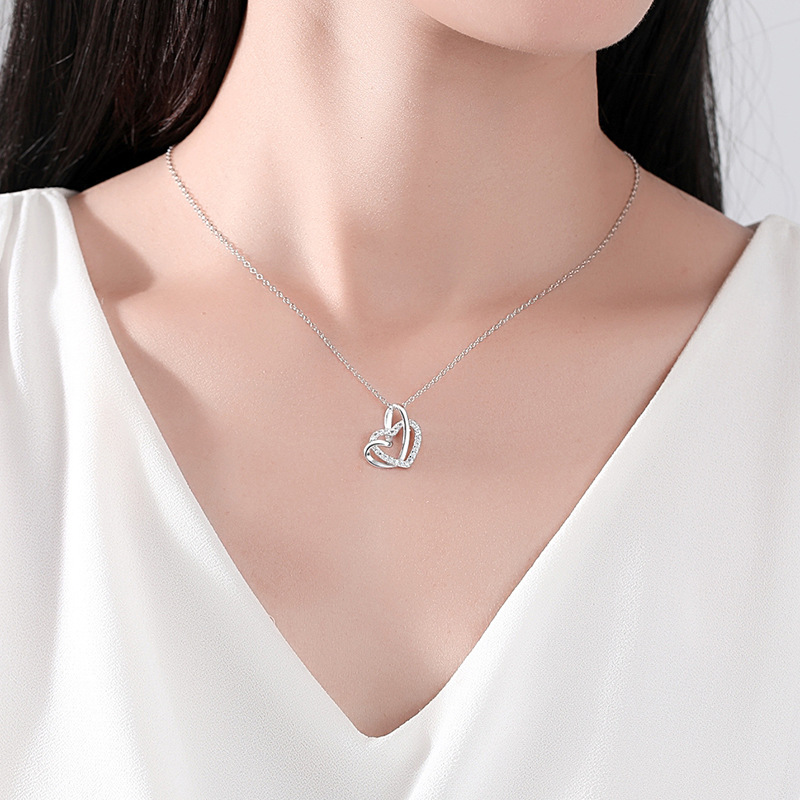 925 silver heart necklace