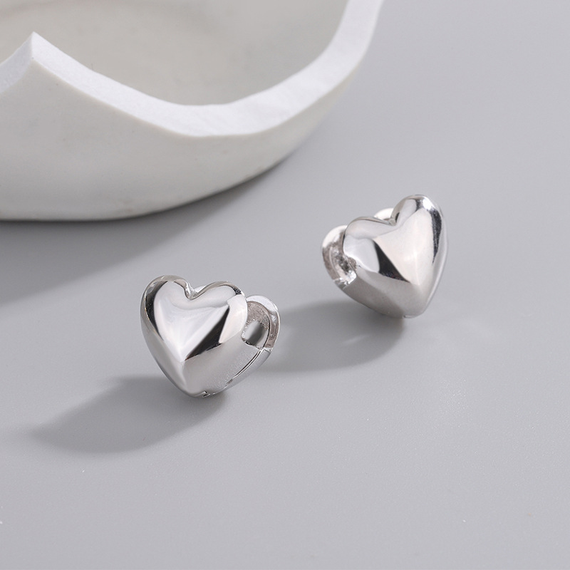 925 silver heart earrings