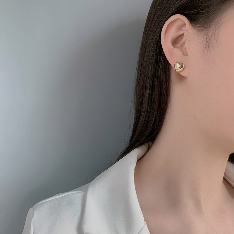 925 silver heart earrings