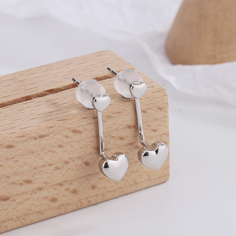 925 silver heart earrings