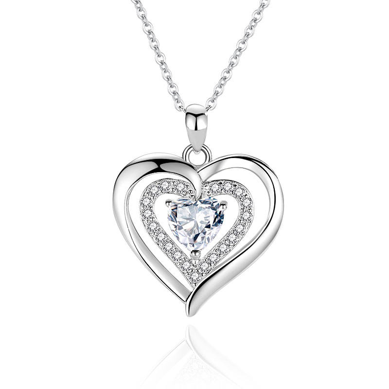 925 silver heart necklace