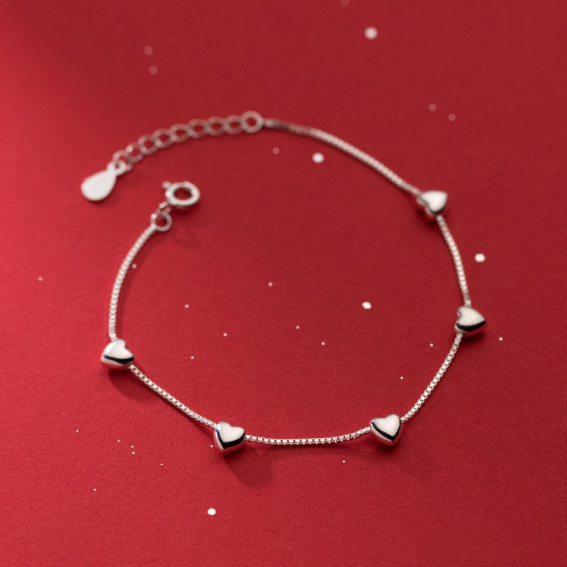 925 silver heart bracelet