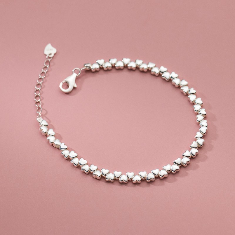 925 silver heart bracelet