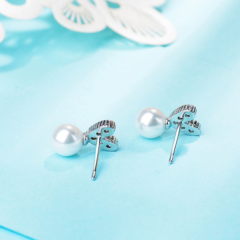 925 silver heart earrings
