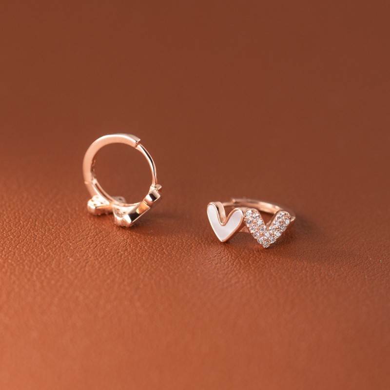925 silver heart earrings
