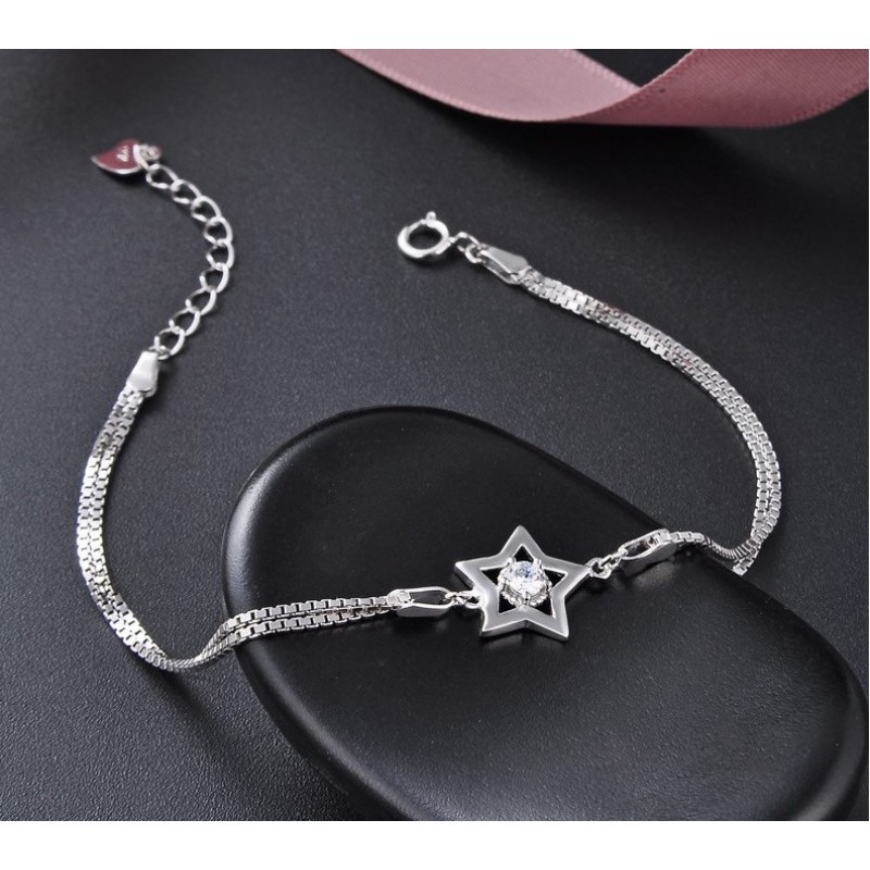 925 SILVER DOUBLE LAYER WOMEN BRACELET