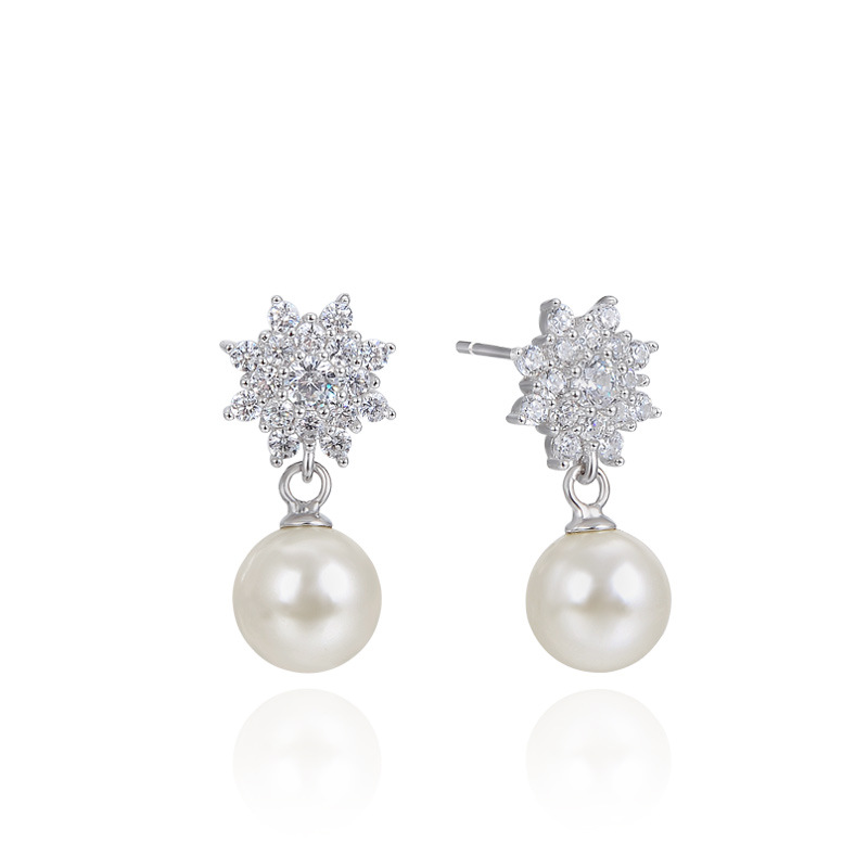 925 silver pearl earrings