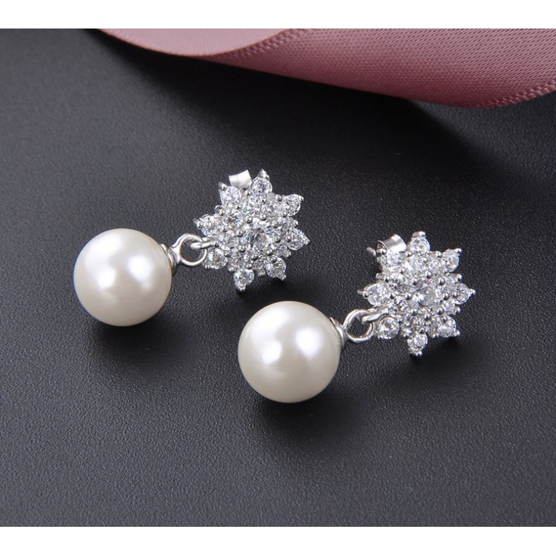 925 silver pearl earrings