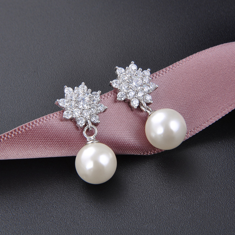 925 silver pearl earrings
