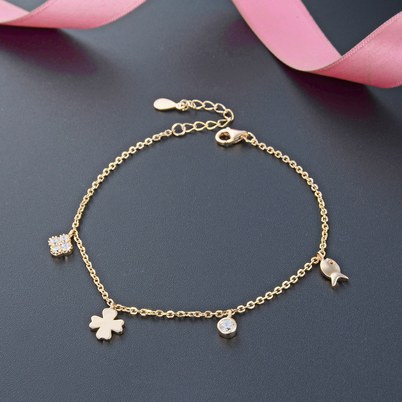 FISH CHARMING 925 silver women Anklet