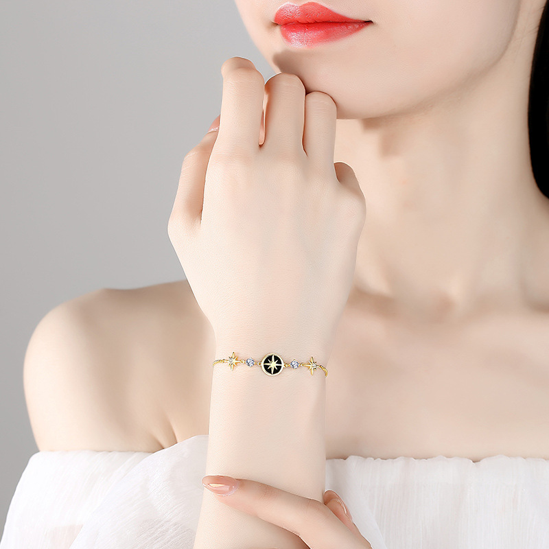 silver pentagram bracelet