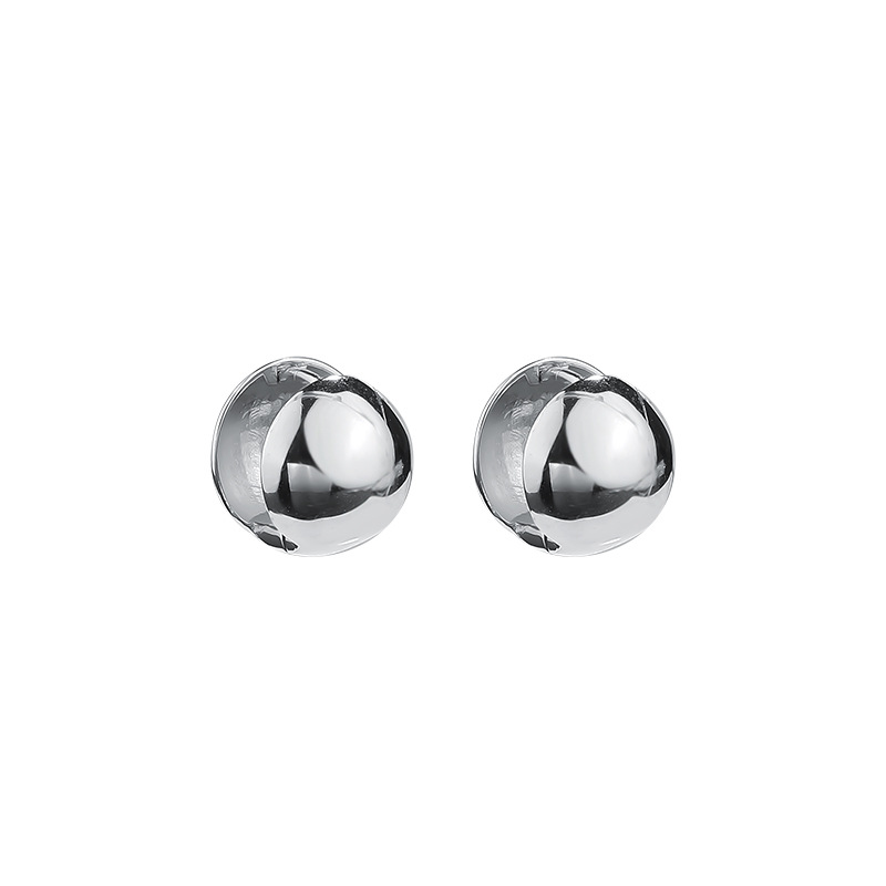 silver lock earrings