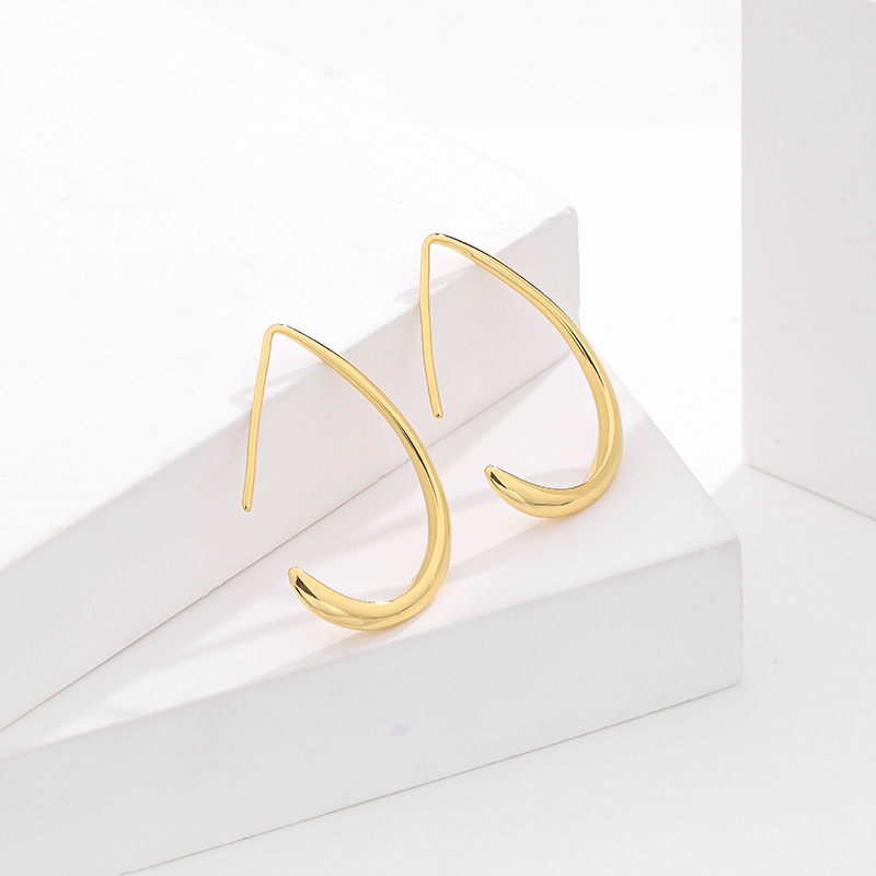 silver circle earrings