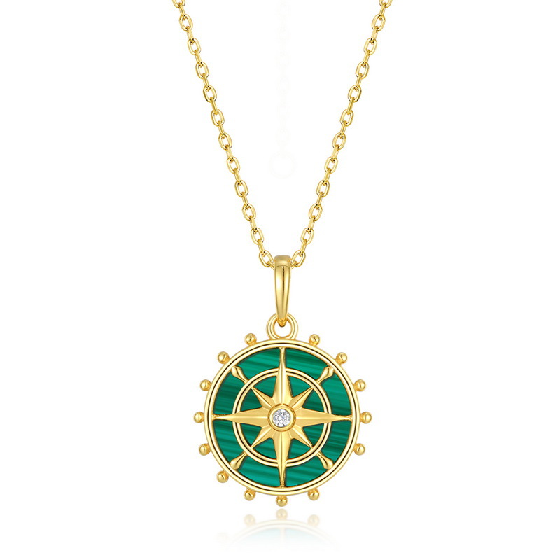 silver circle necklace