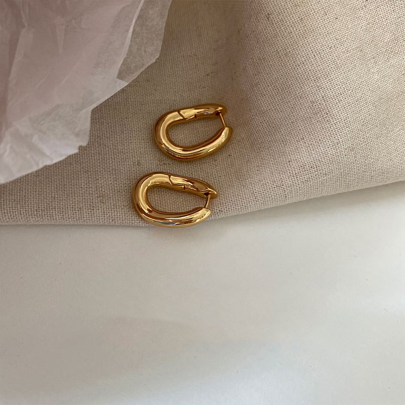 silver circle hoop earrings