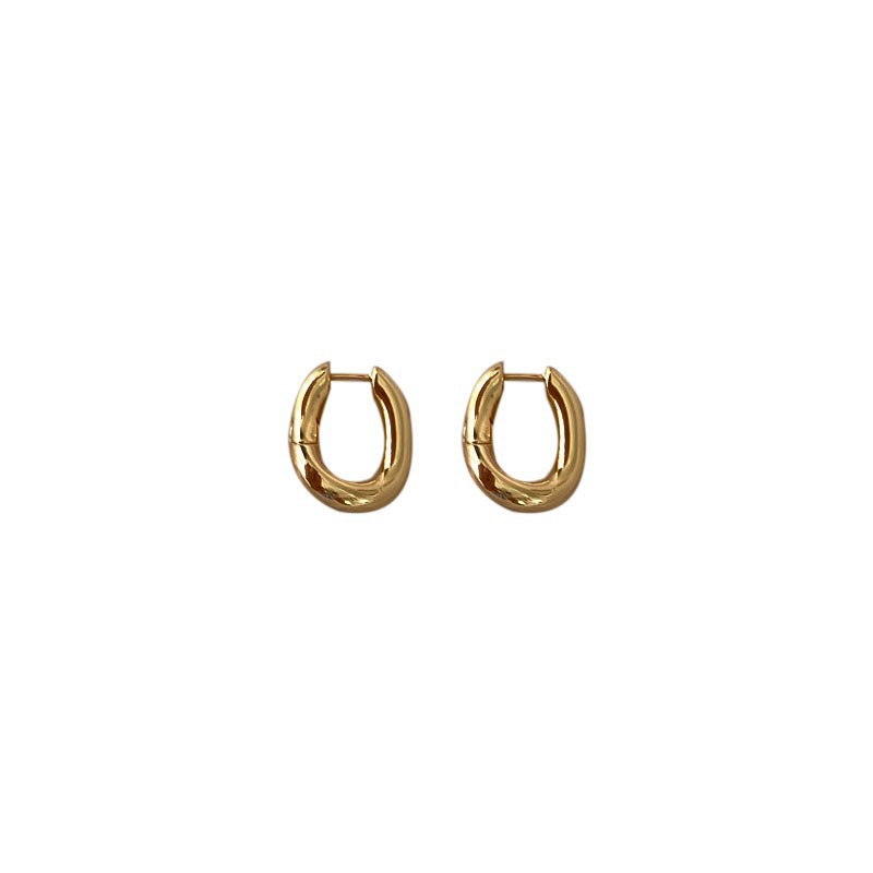 silver circle hoop earrings