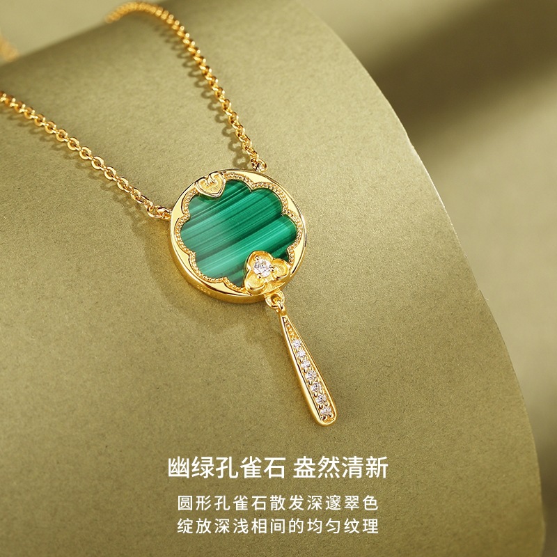 silver flower necklace