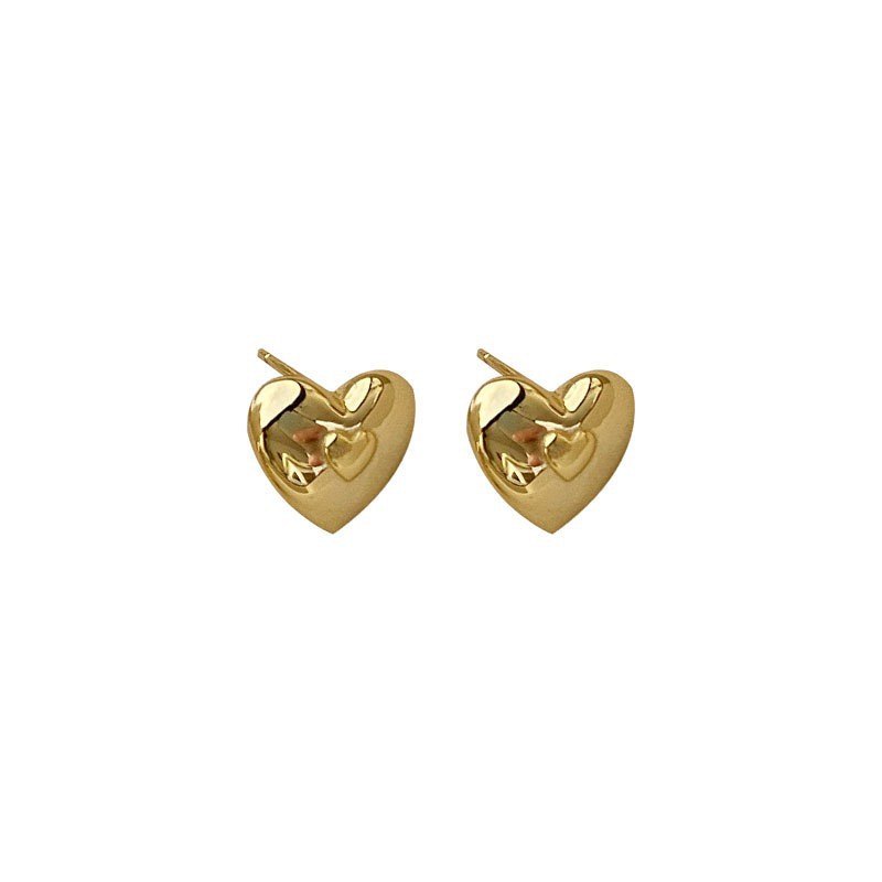 silver heart earrings