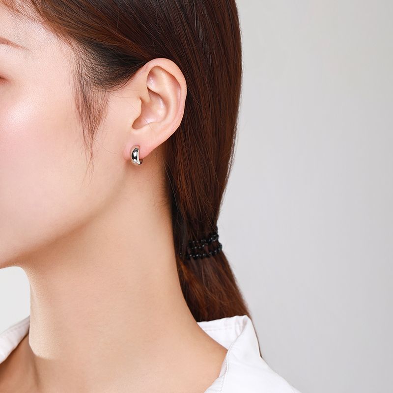 925 silver circle earrings