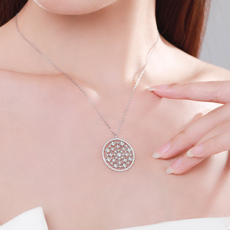 925 silver circle necklace