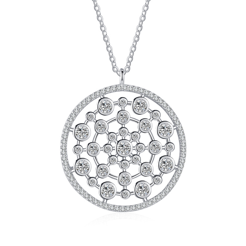 925 silver circle necklace