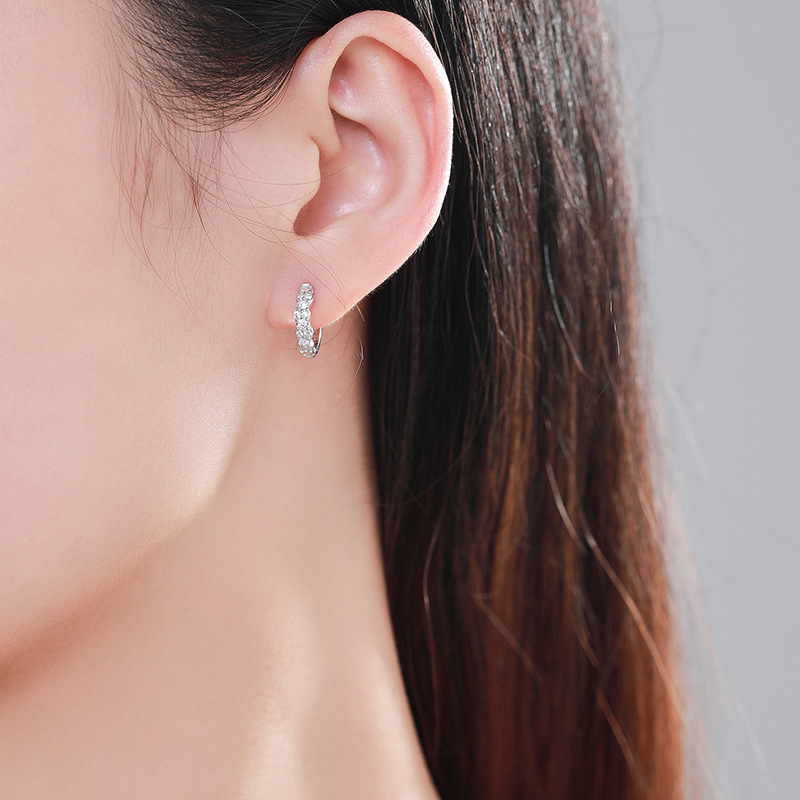 925 silver circle earrings