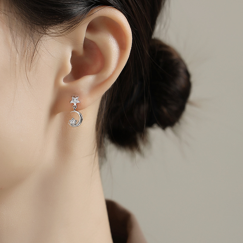 925 silver star earrings