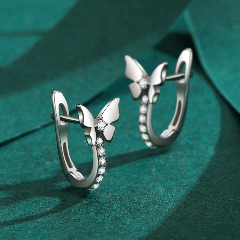 925 silver butterfly earrings