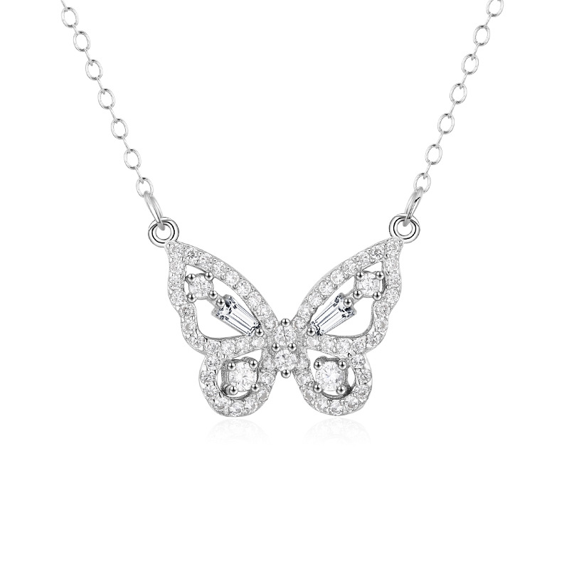 925 silver butterfly necklace