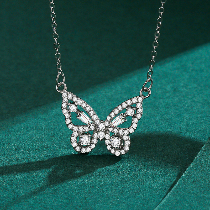 925 silver butterfly necklace