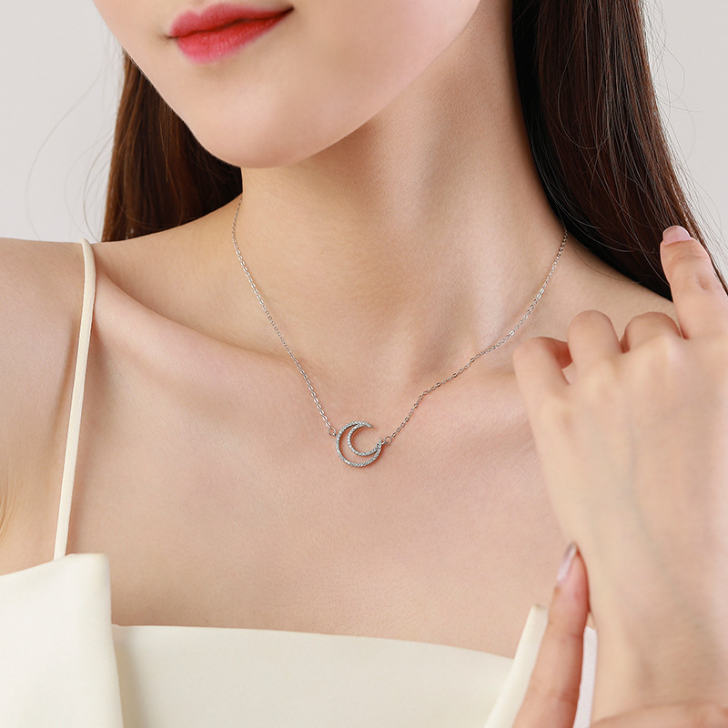 925 silver moon necklace
