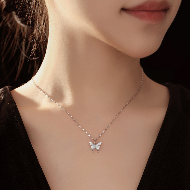 925 silver butterfly necklace