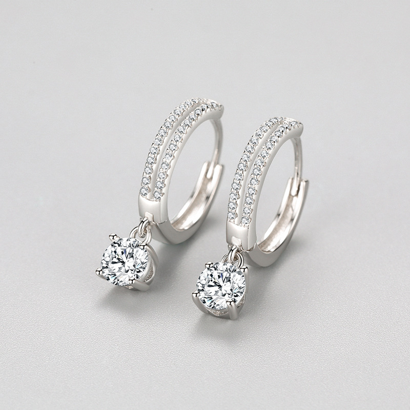 925silver circle earrings