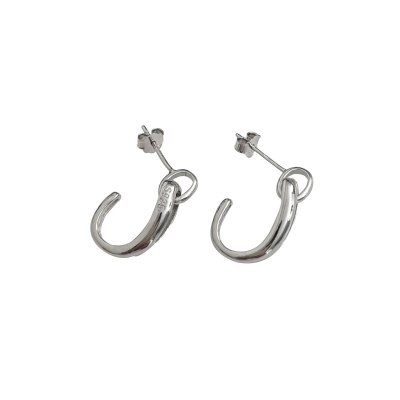 925 silver circle earrings
