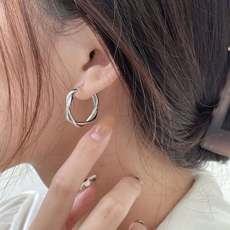 925 silver circle earrings
