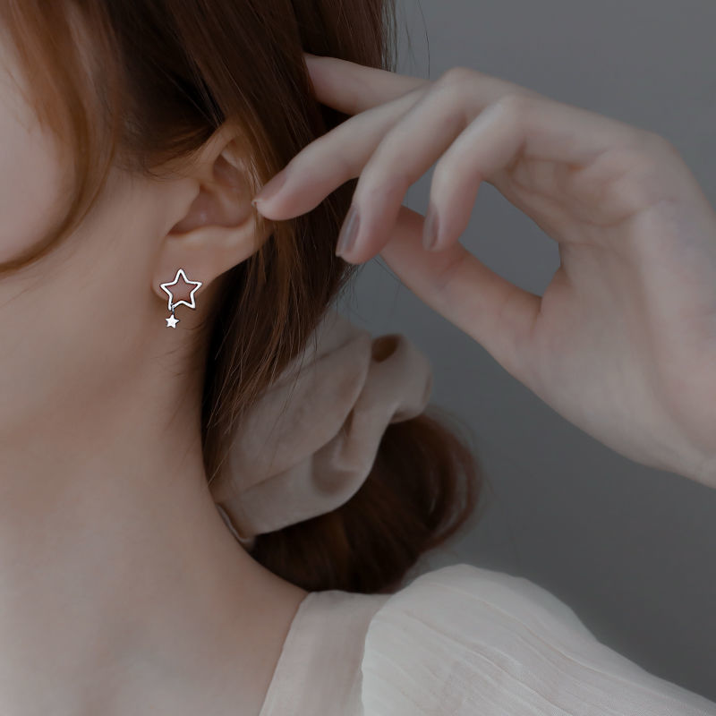 925 silver star earrings