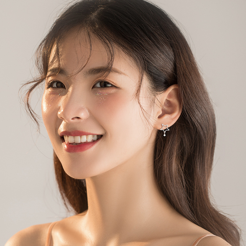 925 silver star earrings
