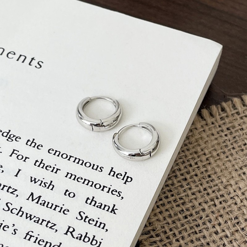 925 silver circle earrings