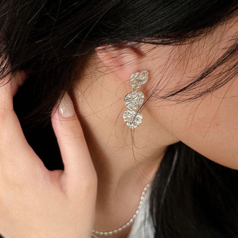 925 silver heart earrings