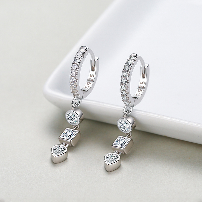 925 silver heart earrings