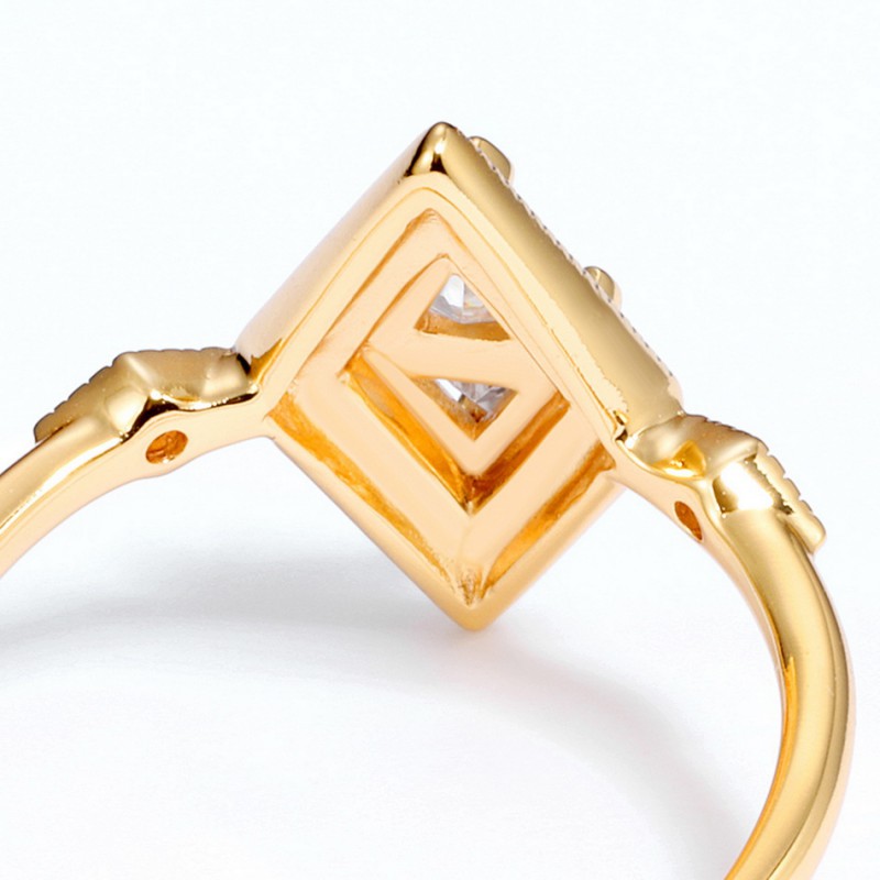 925 SILVER ENAMEL GOLD  PLATED RING