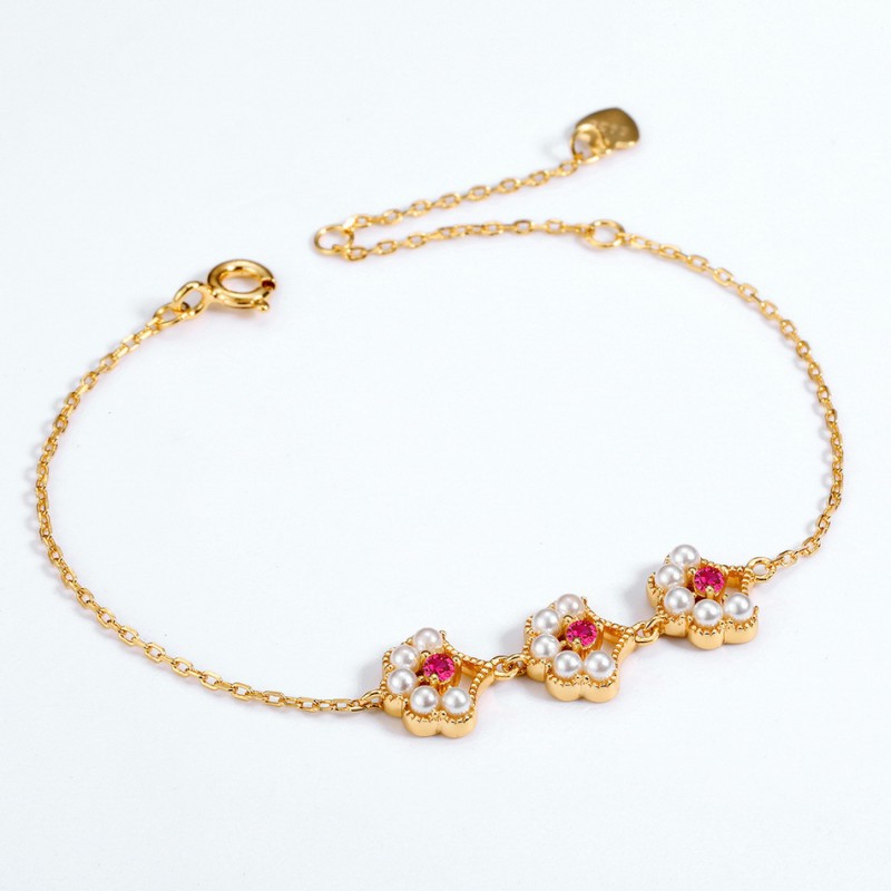 Red corundum jewelry set earrings necklace 925 silver sets