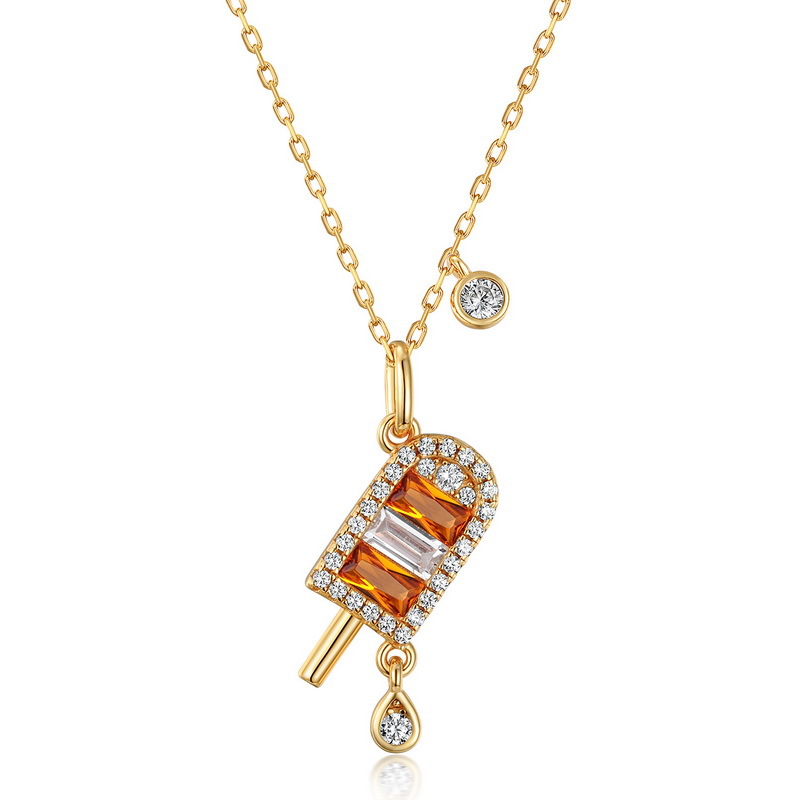 COLORFUL CZ NECKLACE 925 SILVER